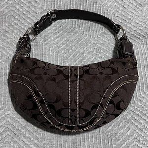Coach Signature Canvas Handbag - Chocolate